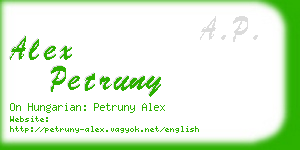 alex petruny business card